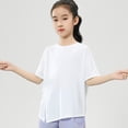 thumbnail image 5 of Hotiary Kids Boys Girls Spring Summer T-shirt Moisture Wicking Athletic Solid Color T Shirts Children Short Sleeve Breathable Quick Dry Sports Tee Tops for 5-14 Years, 5 of 8