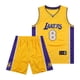 thumbnail image 5 of Lakers Kobe No.8 V-neck embroidered jersey purple yellow basketball suit men's sports suit, 5 of 5