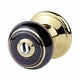 thumbnail image 4 of Renovators Supply Porcelain Door Lock 2.38 in Adjustable Backset Glazing Black and Brass Door Knob w/Lock, 4 of 4