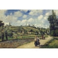 thumbnail image 2 of Camille Pissarro 18x13 Black Ornate Wood Framed Double Matted Museum Art Print Titled - Landscape Near Pontoise, the Auvers Road (1881), 2 of 5