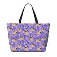 thumbnail image 2 of Fotbe Pugs and Flowers Bolsa de Viaje para Playa - Resistente al Agua, Bolsa Tote de Gran Capacidad y Ligera con 7 Bolsillos para Mujeres y Hombres, 2 of 7