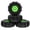 Green, variant on Riousery 4 Pcs Remote Control Car Tires 138mm (5.43 inches) 17mm Wheel Hex Hubs Replacement Parts For 1/7 Scale RC Vehicles, High Grip Anti-Slip Rubber Wheels For All Terrains Black