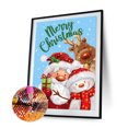 thumbnail image 2 of Cuadros Decorativos Kit de artesanía con imagen de diamante de Feliz Navidad 5D, obra de arte de taladro redondo completo de resina Likrtyny embutido en tela, 2 of 9