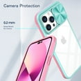 thumbnail image 6 of SaniMore Silde Camera Case for iPhone 11 Pro 5.8", Rugged PC & Soft TPU Crystal Clear [Not Yellowing Technology] Shockproof Protective Cover for iPhone 11 Pro Women Men, Skyblue, 6 of 6