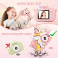 thumbnail image 6 of Gofunly Kids Camera, 1080P Toy Digital Video Camera, Toddler Camera for Girls 3-12 Years Best Birthday/Festival Gifts,with 32GB SD Card and Silicone Cover - Pink, 6 of 9