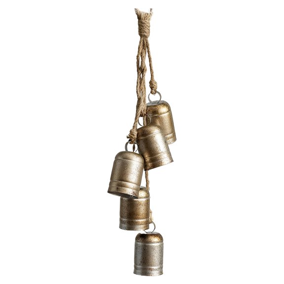 ACDANC Christmas Copper Bells Metal Hanging Ornaments with Jute Rope,for Christmas Tree Wreath Party and Wedding Decorations
