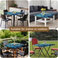 thumbnail image 5 of Blue Gold Marble Pattern Square Fitted Tablecloth with Elastic Edge,Square Table Cover,Washable Elastic Table Cover for Home Kitchen Party Decor 34"x34", 5 of 6
