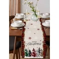 thumbnail image 4 of Ldtrchee Christmas Tree Table Runner 48 Inches, Red Black Plaid Xmas Snowflake Bed Runner Dresser Scarves Tabletop for Indoor Outdoor Parties/Ceremony/Banquet, 13" x 48", 4 of 8