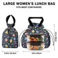 thumbnail image 5 of Pioneer Flower Floral Print Pattern Drawstring Lunch Bag Women - Drawstring Lunch Bag Insulated for Work Office - Stain-Resistant Large Lunchbags for Women with Multi-Pockets, 5 of 6