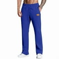 thumbnail image 4 of COSFO Straight Sweatpants Men Casual Solid Workout with Pockets Trousers Elastic Waist Open Bottom Drawstring Loose Fit Men Trousers, 4 of 4