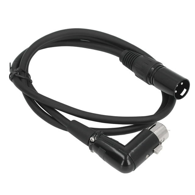 XLR Audible Cable, 1 Meter Straight To Elbow XLR Cord Male To Female for Mixing Console Recorder