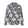 thumbnail image 2 of Picia Lilies Flowers Women's Men's UPF 50+ Sun Protection Hoodie Shirt Long Sleeve SPF Fishing Outdoor UV Hiking Lightweight Shirts-Small, 2 of 9