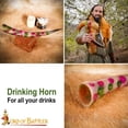 thumbnail image 4 of Lord of Battles Medieval Decorative & Drinking Horn 400 - 500 ML Handmade Genuine Ox Horn Unique Tinted Design Functional Accessory Historical Reenactments, 4 of 8