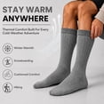 thumbnail image 7 of 4 Packs Merino Wool Thermal Boot Socks for Hiking, Trail, Hunting, Winter gray, 7 of 7
