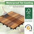 thumbnail image 6 of Simenmax 10PCS Interlocking Deck Tiles Plastic Waterproof Outdoor Flooring 12" x 12" for Patio Garden Deck Poolside Indoor Outdoor, Gray, 6 of 10