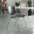 thumbnail image 2 of Flash Furniture HERCULES Series 5 Pack 880 lb. Capacity Gray Plastic Stack Chair with Titanium Gray Powder Coated Frame, 2 of 13