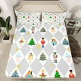 thumbnail image 2 of Manfei Cartoon Elf Princess Full Size Sheets, Fairy Tale Nutcracker Bed Sheets, Christmas Tree Gift Sheet Sets, Lightweight Room Decor, 4-Piece, 2 of 7