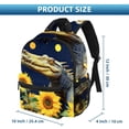 thumbnail image 2 of Crocodile Starry Sky Sunflower Traveling Backpack School Bags Cute College Backpack Baby Bag Lightweight Large Capacity Printed Design Adjustable Shoulder Strap Suitable, 2 of 6