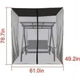 thumbnail image 3 of Mosquitera abatible, mosquitera, rectángulo para exteriores con apertura de cremallera y tienda impermeable para techo (155*125*200cm), 3 of 5