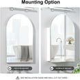 thumbnail image 3 of Recessed Medicine Cabinet with Mirror,Arched Medicine Cabinet for Bathroom,in Wall Bathroom Mirror with Storage,Brushed Nickel Mirrored Medicine Cabinets Wall Mounted,20x30, 3 of 13
