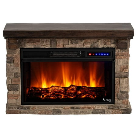 

E-Flame USA Telluride Freestanding Fireplace Mantel and Electric LED Fireplace - 33 Wide x 22 Tall