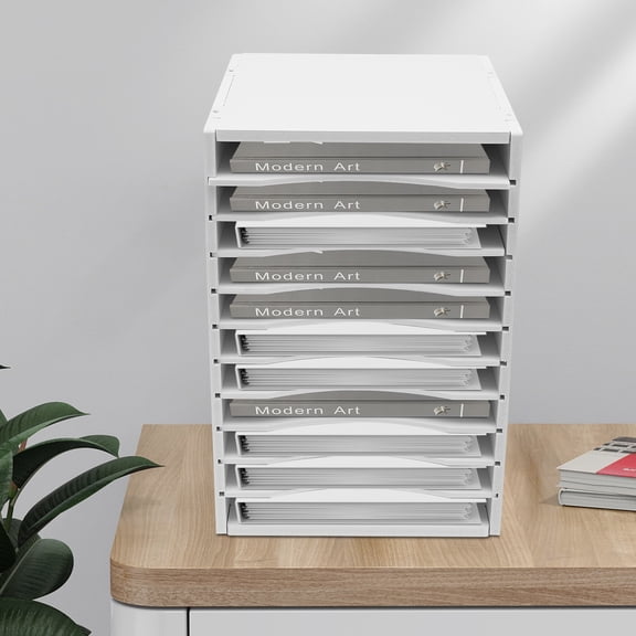 Vertical Desktop Sorter with 11 Compartments - Space-Saving Organizer