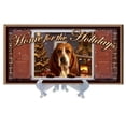 thumbnail image 3 of Basset Hound Home for the Holidays "Paws on the Windowsill" Dog Sign Plaque featuring the art of Scott Rogers, 3 of 3