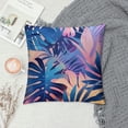 thumbnail image 2 of Acheng Palm Leaves with Lush Branches and Leaves Tropical Jungle Palm Leaves Plush Pillowcase White, 2 of 5