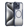 thumbnail image 1 of Brushed Carbon Fibre Full Lens Protect Case For iphone 16 Pro Max iphone16 Plus Magsafe Magnetic Wireless Charging Cover Blue For iphone 16 Plus, 1 of 6