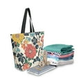 thumbnail image 2 of FORMRS Womens Canvas Tote Bag with Zipper Inner Pocket Shoulder Handbag, Red Flowers Pattern, 2 of 7