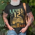 thumbnail image 3 of 12Th Birthday Boy Level 12 Unlocked 12 Year Old Video Games Tshirt, 3 of 6