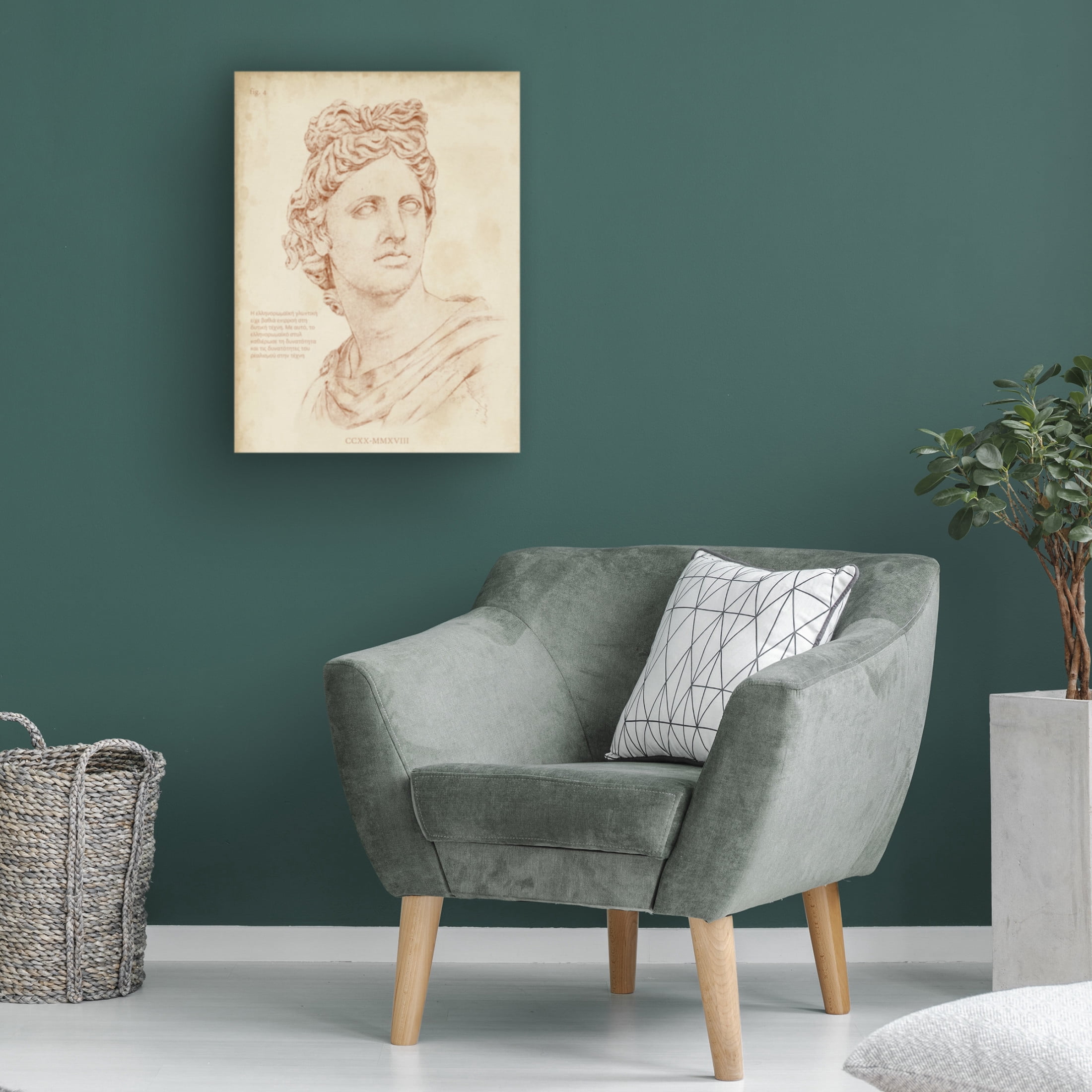 Trademark Fine Art Annie Warren Sepia Greek Statues II Canvas Wall Art