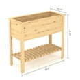 thumbnail image 3 of 35" Natural Solid Wood Raised Garden Planter, 3 of 3