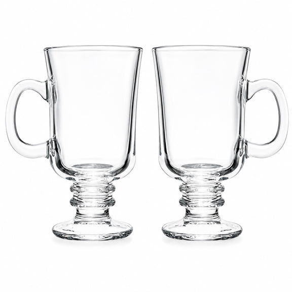 High-Quality Clear Glass Latte Cups Set of 2 for Espresso and Hot Chocolate