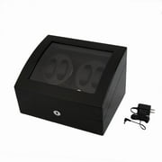 Quiet Automatic Rotation 4+6 Watch Winder Display Box Storage Holder Case