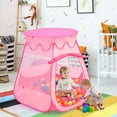 thumbnail image 3 of Costway Kid Outdoor Indoor Princess Play Tent Playhouse Ball Tent Toddler Toys w/ 100 Balls, 3 of 12