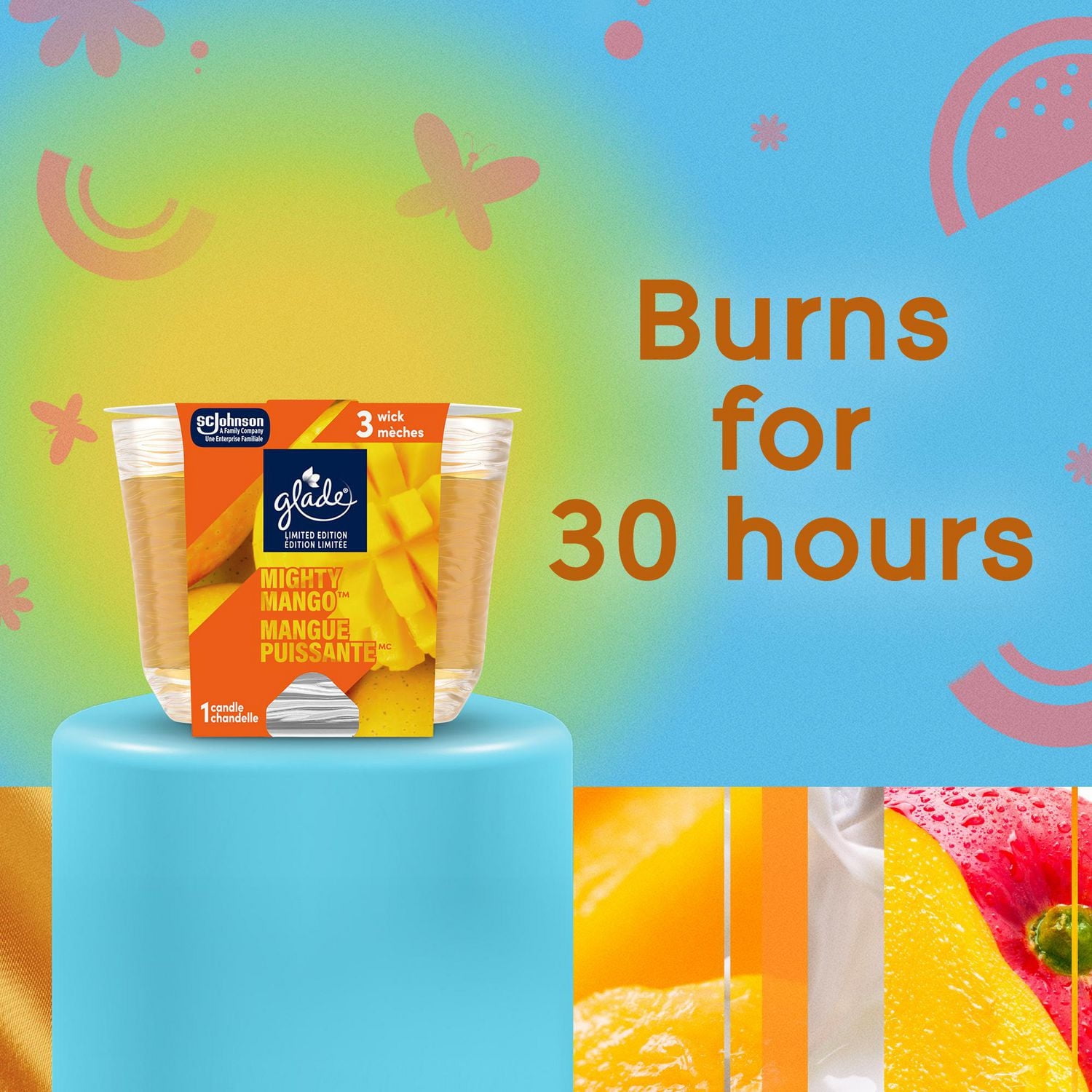 Glade® Scented Candle Air Freshener, Mighty Mango™