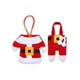 thumbnail image 2 of Christmas Cutlery & Clothes Set - 5-in-1 Festive Tableware (Ornament, Candy Holder, Utensil Display, Red/White Holiday Decor, Washable Fabric), 2 of 4