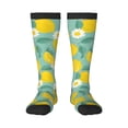 thumbnail image 2 of Picia Women Crew Soft Moisture-wicking Socks Lemons Chamomile Flowers And Leaves Pattern Design Cotton Socks, One Size fit All, 2 of 9
