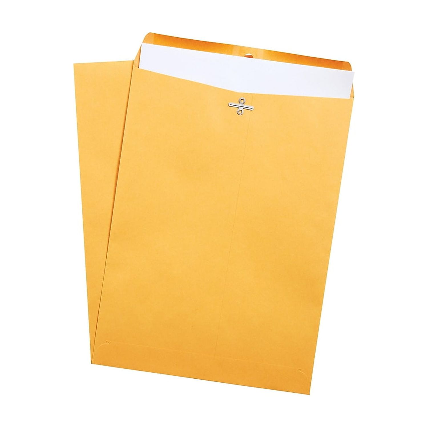 Staples Clasp & Moistenable Glue Catalog Envelopes 9"L x 12"H Brown 100/BX 19270