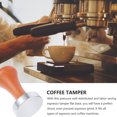thumbnail image 2 of Prensa de café espresso con tapete de apisonamiento, base plana de acero inoxidable 304, mango de madera para café molido, accesorio para máquinas de espresso Barista (51 mm), 2 of 5
