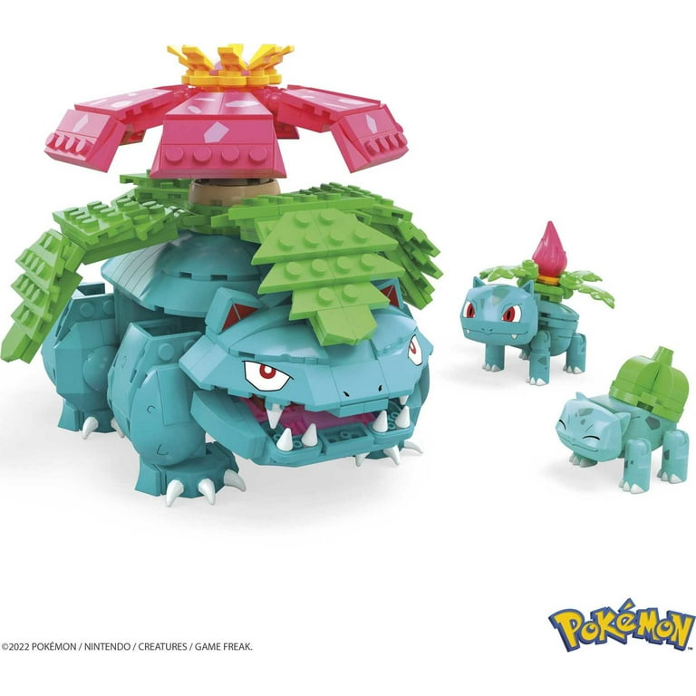 MEGA Pokemon Building Toy Kit Bulbasaur Set with 3 Action Figures