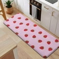 thumbnail image 5 of Red Strawberry Plants Fruit Pink Pattern Kitchen Rug Mat,Kitchen Runner Rugs Non Skid Washable,Decorative Kitchen Floor Mats for Kitchen,Sink,Laundry,17"x47.2", 5 of 7