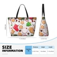 thumbnail image 4 of Pofeuu Christmas Gingerbread Cookies Print Beach Bag,Waterproof Sandproof Beach Tote Bag, Large Capacity Foldable Beach Bags for Women, 4 of 7