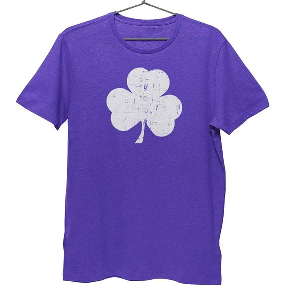 NYC FACTORY USA Screen Printed Shamrock Youth T-Shirt Distressed Tee Kids Irish Green