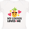 thumbnail image 4 of Inktastic My Cousin Loves Me Pineapple Girls Long Sleeve Baby Bodysuit, 4 of 5