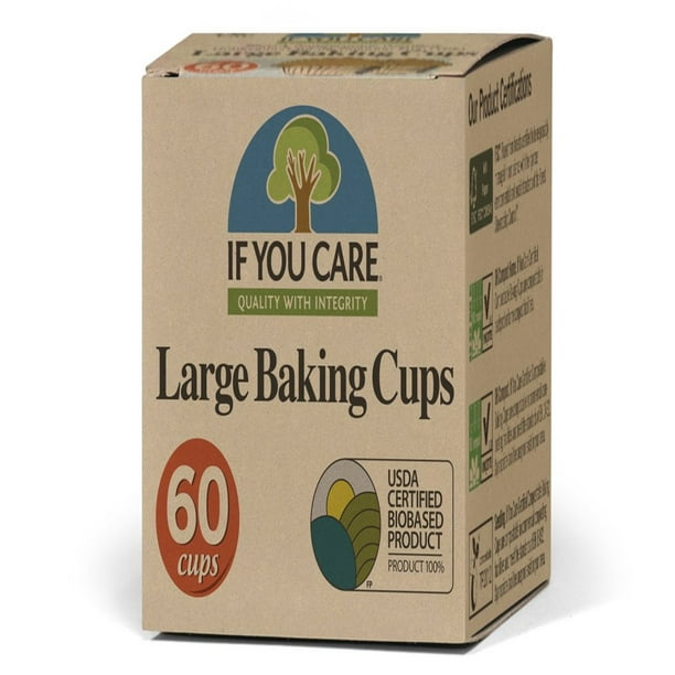 If You Care Unbleached Cupcake Liner Baking Cups - 24 Pack of 60-Count  Boxes – Large Size - Made of Silicone Coated, Greaseproof Parchment Paper,  