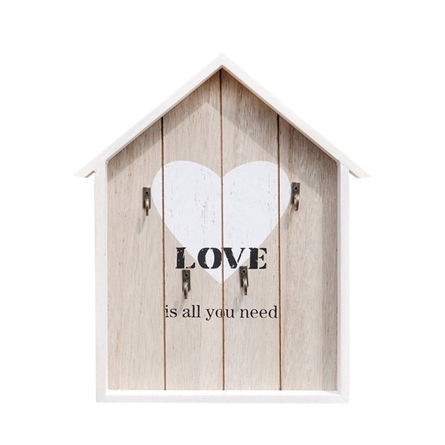 unbranded 1Set Vintage Key Holder White MDF House Shape for Key Storage Box