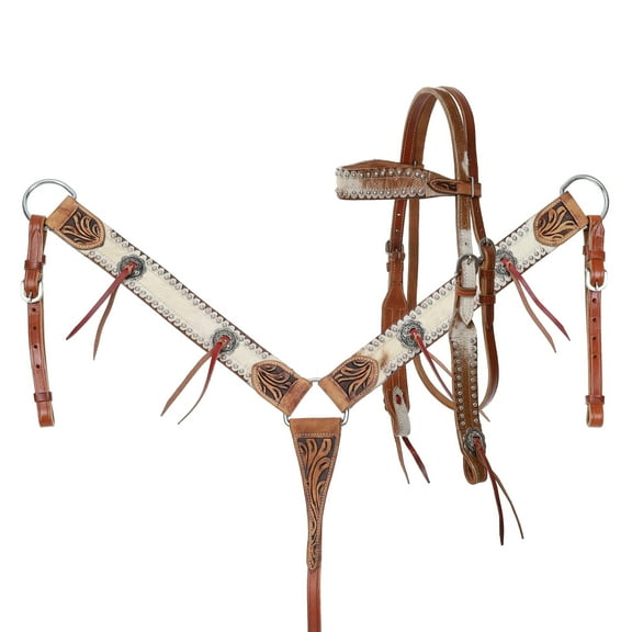 Showman Trailsman Browband Headstall & Breast Collar Set
