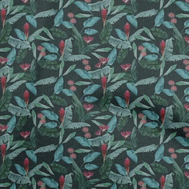 oneOone Viscose Chiffon Teal Green Fabric Tropical Sewing Craft Projects Fabric Prints By Yard 42 Inch Wide